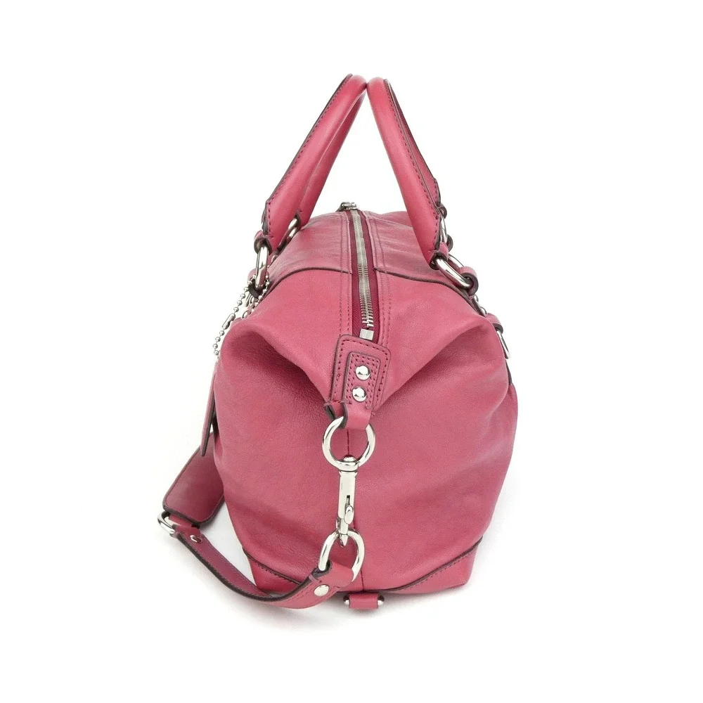 Coach Ashley Pink Leather Satchel Shoulder Bag F15445